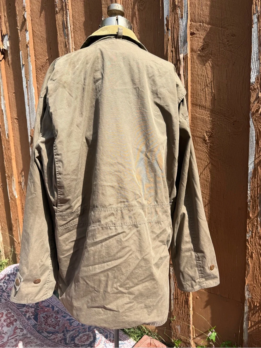 J. Crew Olive Khaki Field Jacket with Corduroy Collar